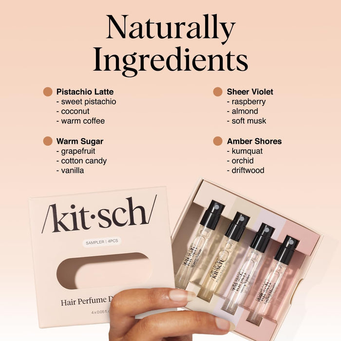 Kitsch Fragrance Sampler Set – Elegant Stocking Stuffer for Women, Patented Odor-Neutralizing Mists