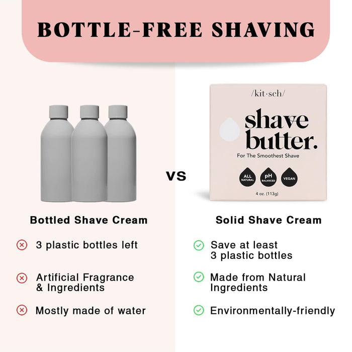 plastic-free concentrated bar designed to replace multiple aerosol shaving cream cans