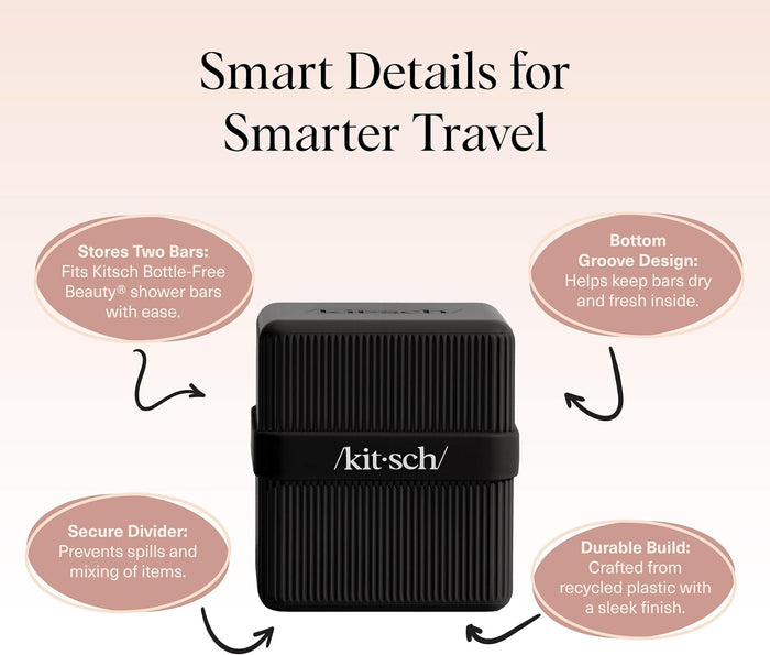 compact 3.01 x 3.01 x 3.44 inch footprint for carry-on packing