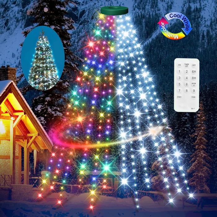 12 Modes Cool White or Multicolor - 8.2ft 348LED