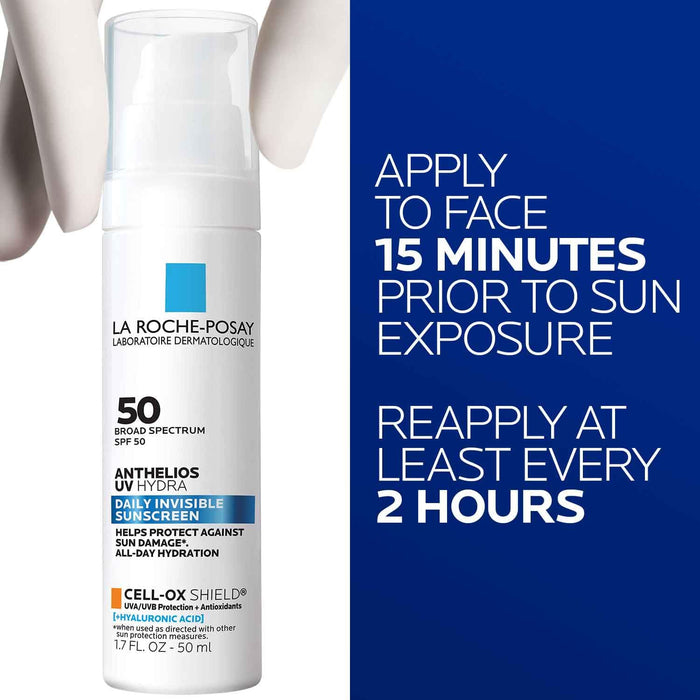 oil-free, non-greasy formula with invisible finish and no white cast