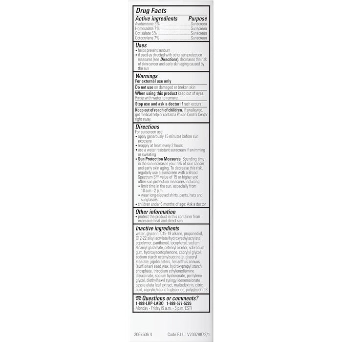 paraben-free, oxybenzone-free, and octinoxate-free ingredient profile