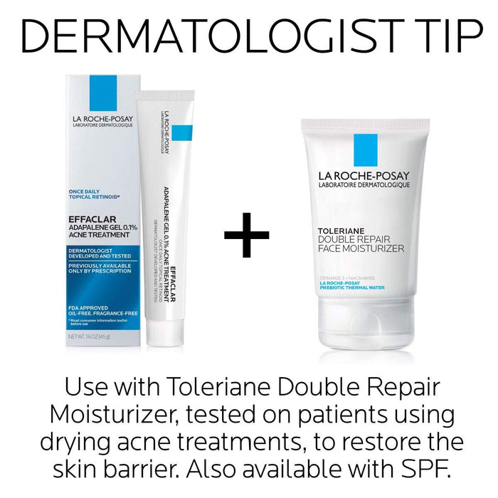 La Roche-Posay Prescription-Strength Adapalene Gel – Calming Acne Solution for Your Bedtime Routine