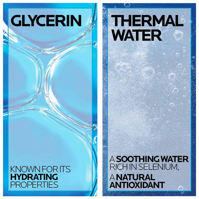 oil-free, unscented, water-like texture suitable for sensitive and combination skin