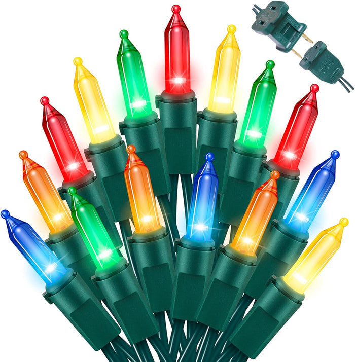 100 led bulbs on 21.6ft string with 2.48-inch bulb spacing