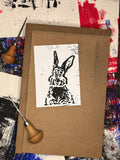Linoldruck: Hase