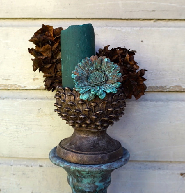 Ljusstake Blocklljus  12,5 cm (lätt begagnad)