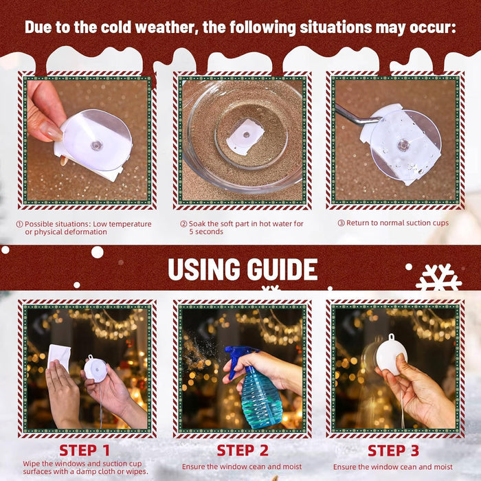 two lighting modes: steady-on and twinkling, controlled by a slide on/off switch