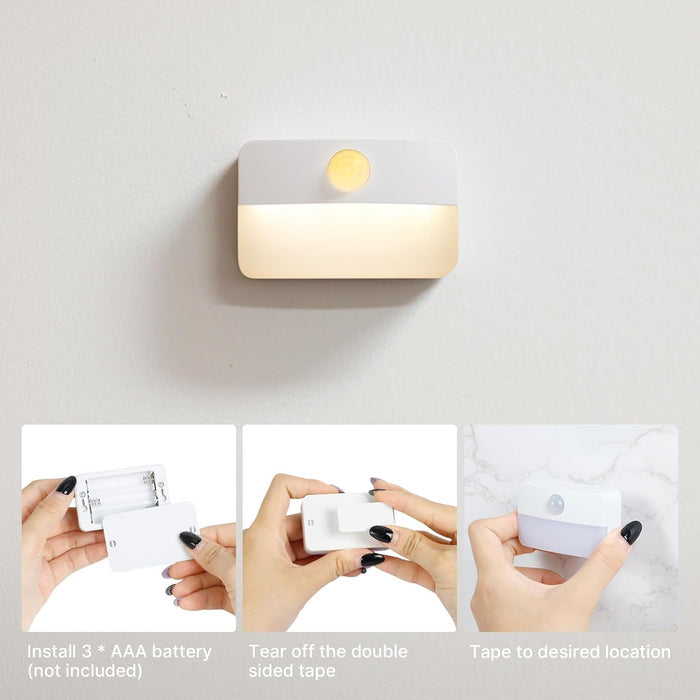 LumiGuard Motion Sensor Stair Light – Cool-Run LED Nightlight for Senior Fall Prevention, No Open Flame