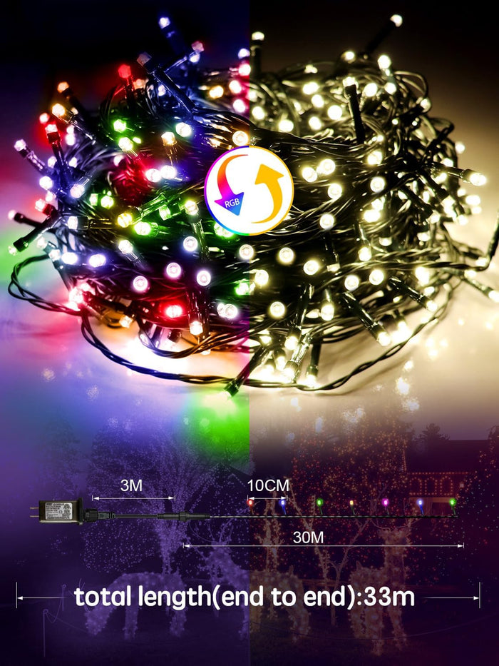 ul-certified string wire, bulbs, and low-power plug; 3000k warm white color temperature