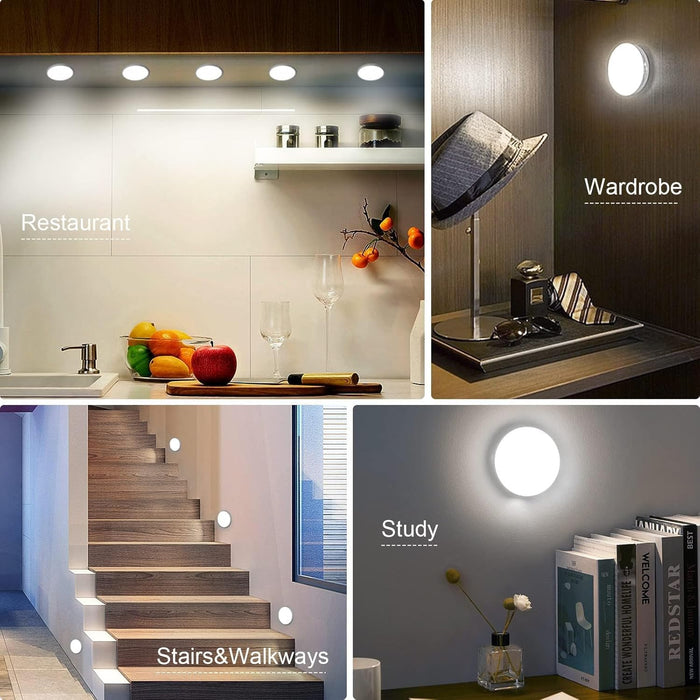 LuminBeam Under-Cabinet Motion Light – No-Wire Safety Lighting for Dark Stairwells, Rechargeable LED