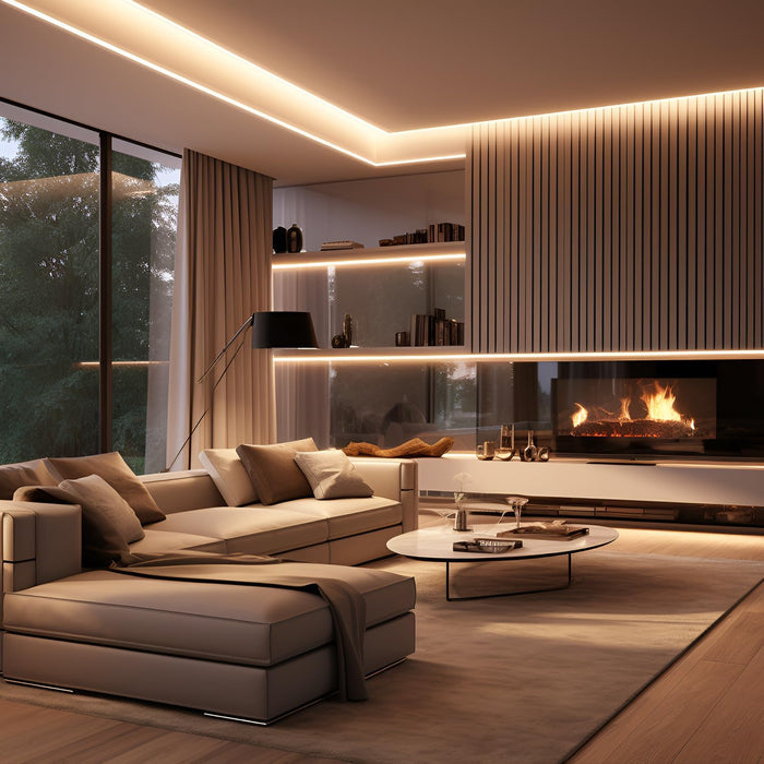 LuminStyle COB LED Strip Lights for Minimalist Home, Dotless Warm White Linear Accent