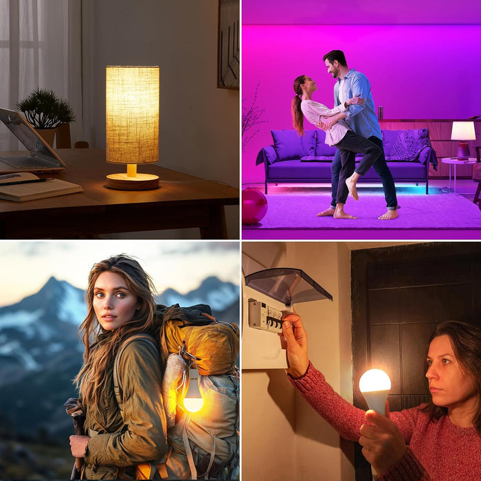 LuminWick Wireless Light Bulb – Living Room Aesthetic Upgrade, Dimmable Mood Lighting for Sconces and Lamps