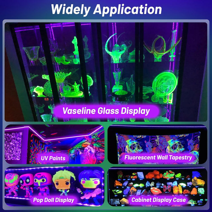 LumoGlow Blacklight Strip – Holiday Gift for Teens and Tweens, Bedroom and Party Glow Accessory