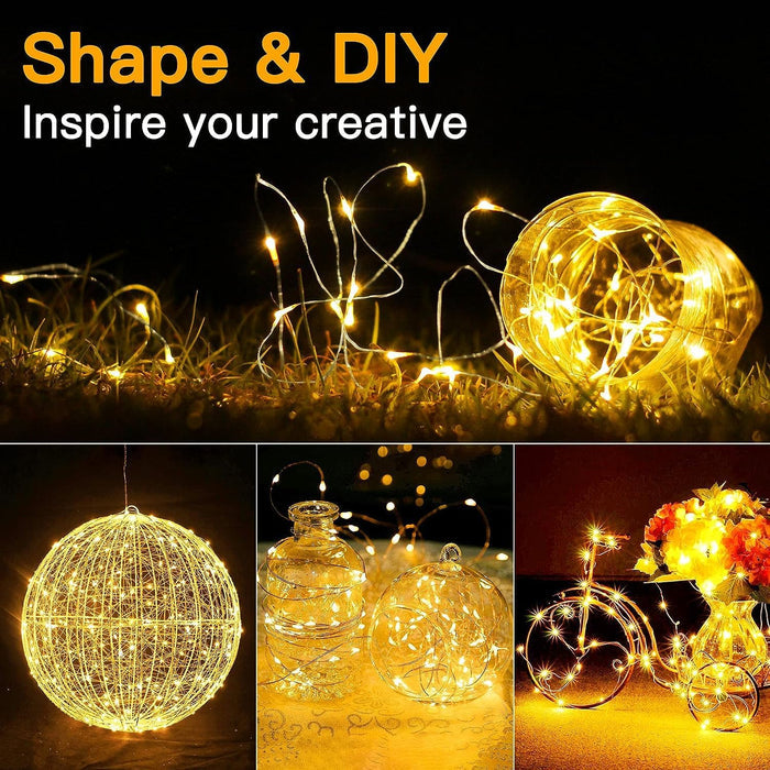 Lumoonos Mini Fairy Lights – 7ft Copper Wire Twinkle Lights for Dorm Room and Reading Corner Styling