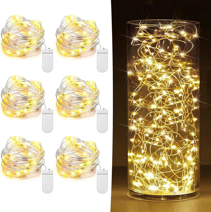 [6 Pack] 7 Feet 20 LED - Warm White
