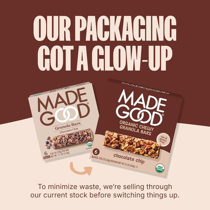 MadeGood Chocolate Chip Granola Bars – Hotel Room and Camping Snack with Hidden Vegetable Nutrients