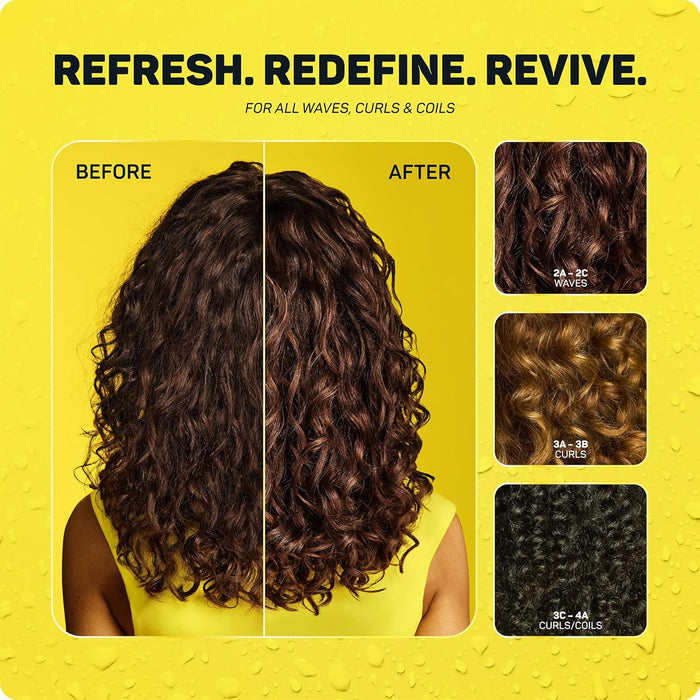 anti-frizz technology that neutralizes flyaways and re-activates curl pattern
