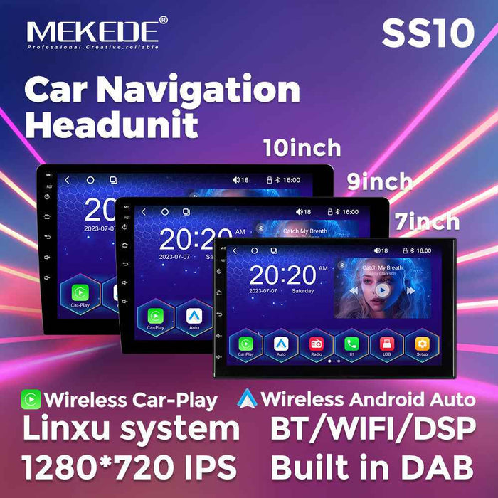 Mekede factory wholesale SS10 Linux stable universal car navigation host QLED screen