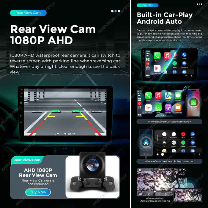 Mekede factory wholesale SS10 Linux stable universal car navigation host QLED screen