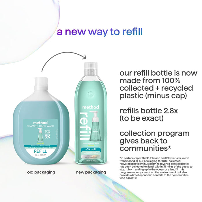 bottle made with 50% recycled plastic and engineered to be recycled again