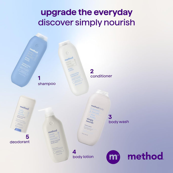 Method Simply Nourish Coconut Conditioner – At-Home Spa Night Pick-Me-Up for Dehydrated Strands