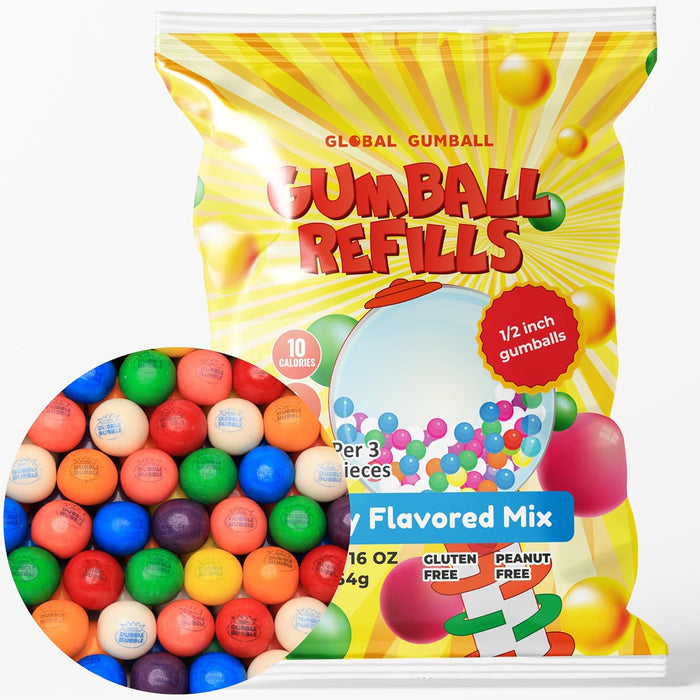 1 lb bulk packaging yielding approximately 260 mini gumballs