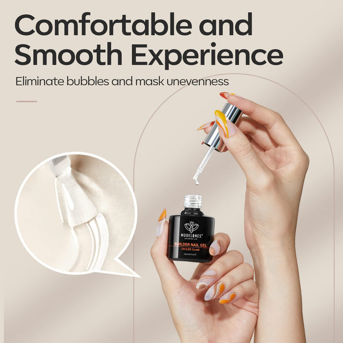 modelones Builder Gel Couture Shades – Curated Nude, Pink, and Shimmer Set for Elevated Nails