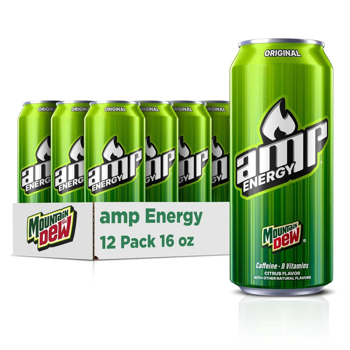 16 fl oz slim can with 142mg caffeine per serving