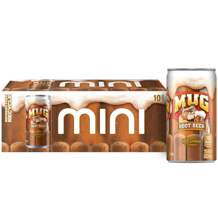 10 mini cans per pack, each 7.5 fl oz (75 fl oz total)