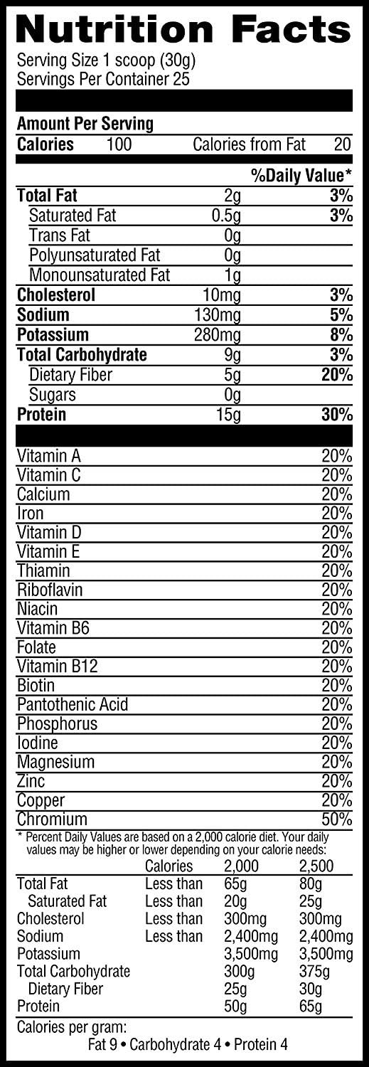 100 calories and zero sugar per serving