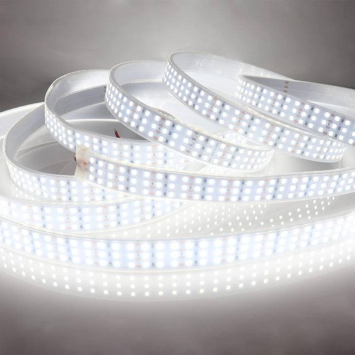 triple-row smd 2835 led layout with 360 leds per meter and up to 3022 lumens per meter output