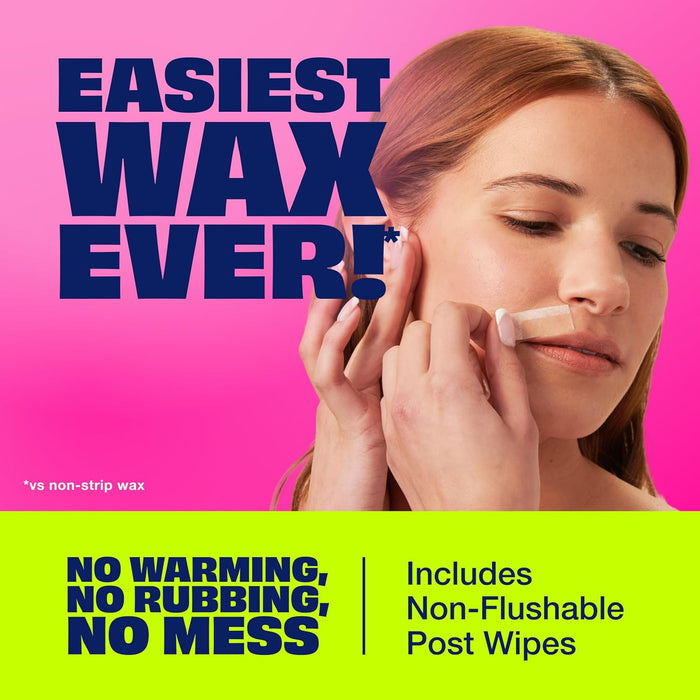 Nair Dermatologist-Tested Wax Strips – Mindful Beauty Ritual with Calming Extracts, 40 Count