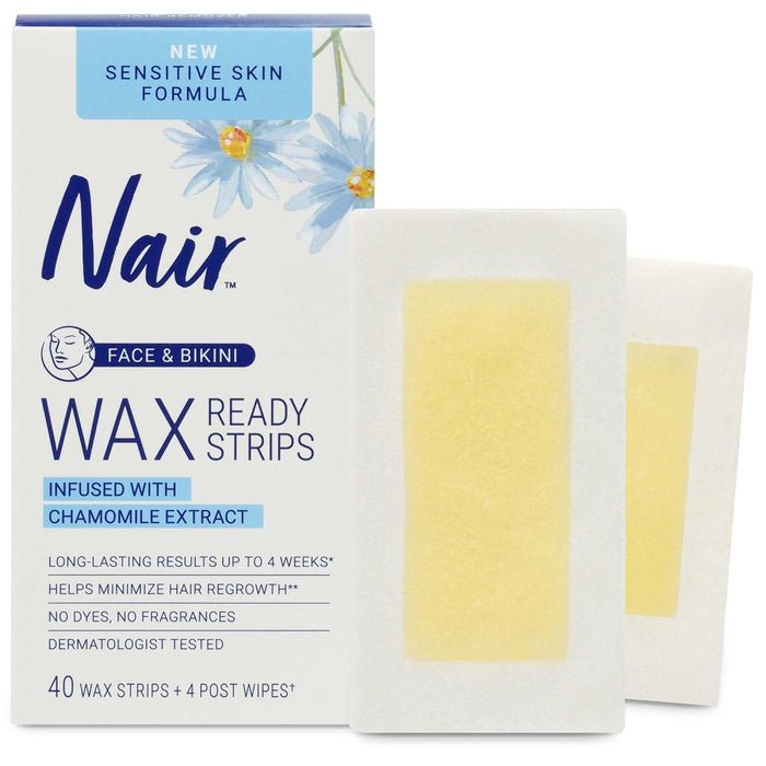 40-count pack (available in pack of 1 or pack of 2) with 4 included post-wax soothing wipes