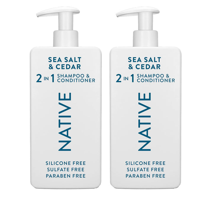 2-in-1 shampoo and conditioner formula that rinses in a single step