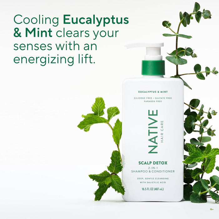 Native Clarifying Hair Care Set – Botanical Eucalyptus Mint Fragrance for Meditation Space and Stress Relief