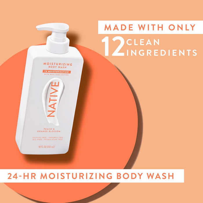 18 oz bottle with hydrating, creamy wash format designed for dry skin types