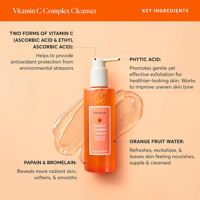 fruit enzymes including papain and bromelain to dissolve dead skin cells