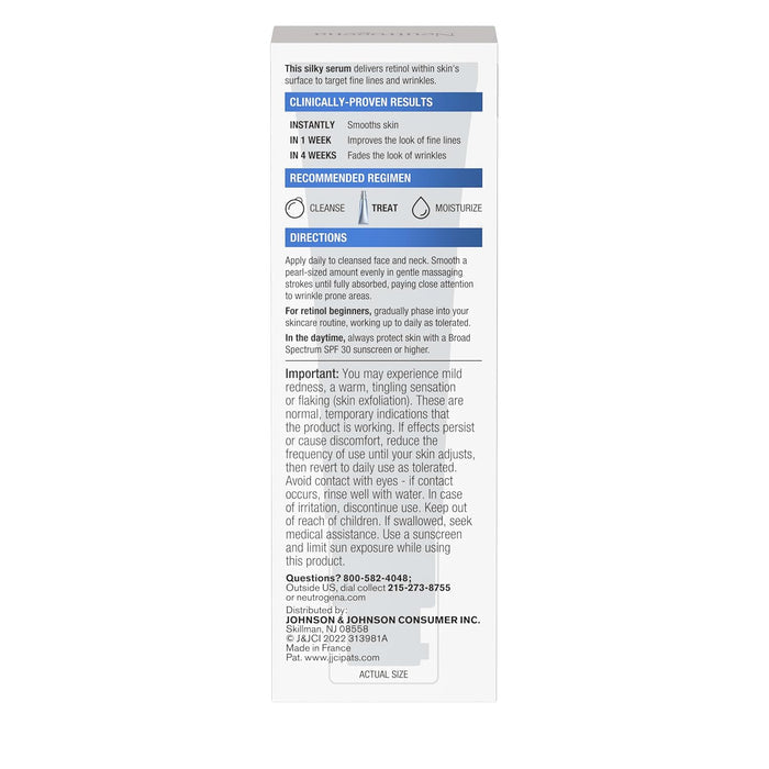 Neutrogena Anti-Aging Retinol Face Serum – Gentle Evening Routine for Restored, Radiant Complexion
