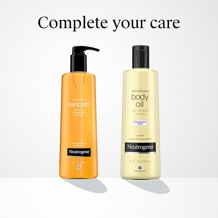Neutrogena Body Oil Light Sesame Formula – Spa-Inspired Mother's Day Gift Set, Multi-Pack Bath & Body Oil for Mom