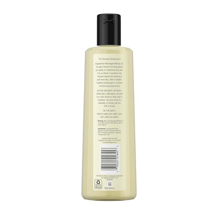 Neutrogena Body Oil Light Sesame Formula – Spa-Inspired Mother's Day Gift Set, Multi-Pack Bath & Body Oil for Mom