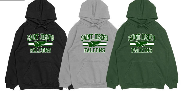 NEW Saint Joseph Falcons Screen Hooded Sweatshirt