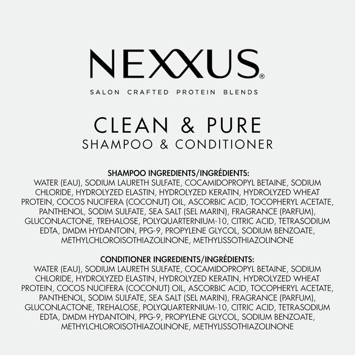 Nexxus Clean & Pure Paraben-Free Shampoo & Conditioner – High-Performance Clarifying System for Elevated Beauty