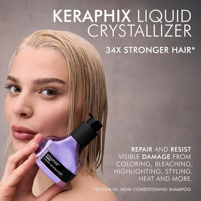 heat protection up to 450°f integrated into a leave-in formula