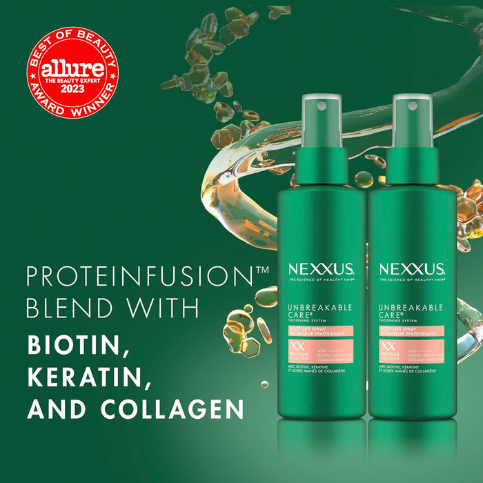 heat and breakage protection built into a volumizing spray