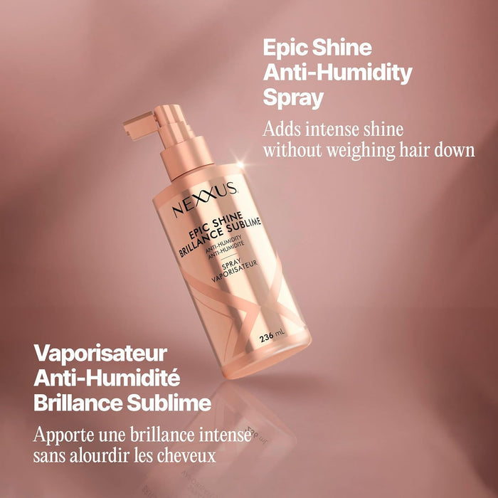 intense shine finish in a clean-scent spray format (8 oz / 'epic shine' variant)