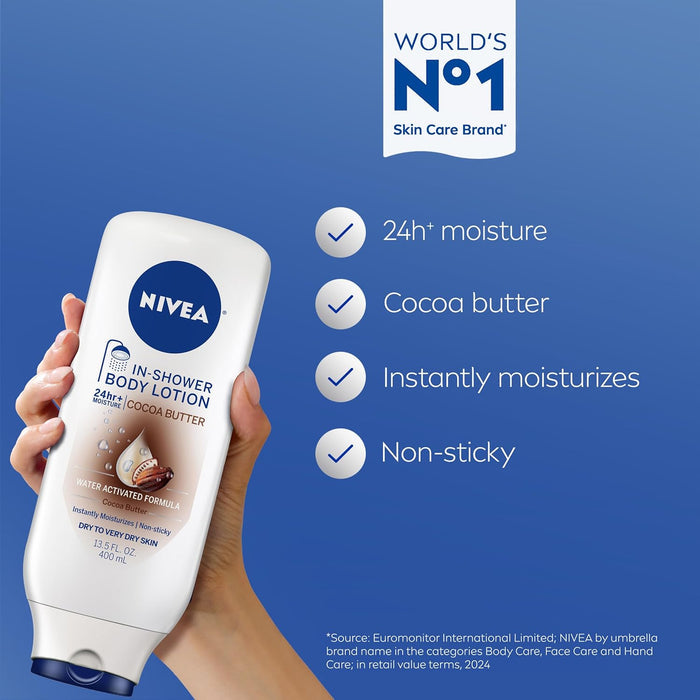 cocoa butter enrichment for deep, long-lasting moisturization
