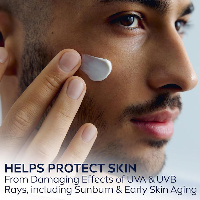 pairs with the nivea men sensitive regimen (face wash, shave gel, post-shave balm)