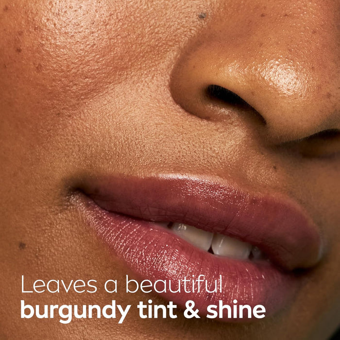 tinted burgundy (blackberry) or red (cherry) shade with subtle shine finish