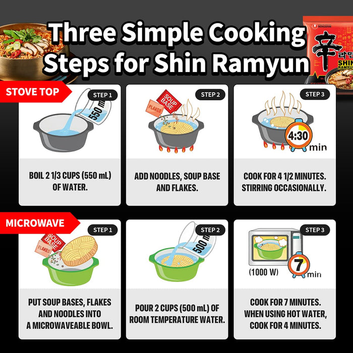 Nongshim Shin Ramyun Bulk Ramyun Pack – Easy Cabin and Patio Lunch for Group Getaways